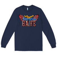 Navy American Babe With Sunflowers Long Sleeve Tee - LillyAllenDesigns