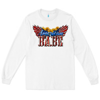 White American Babe With Sunflowers Long Sleeve Tee - LillyAllenDesigns