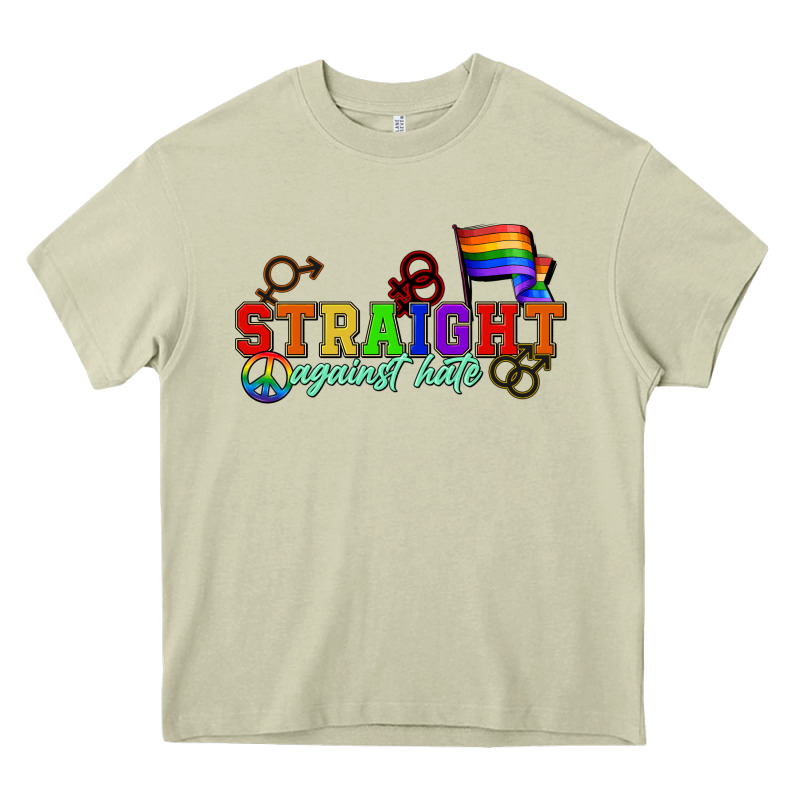 Straight Agains Hate Heavy Core Tee by CowGirlArtShop | Teevron