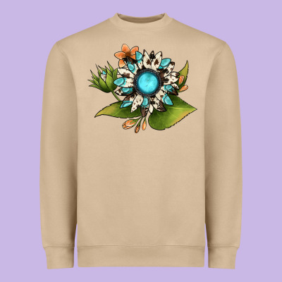Gemstone Sunflower Heavyweight Sweatshirt Designed By Jahusdesignshop