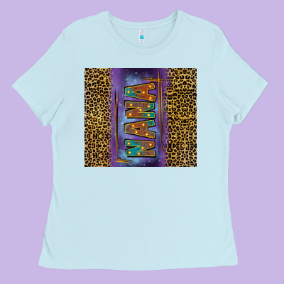 Leopard Nana Ladies Tee Designed By Fadigitalartstudio