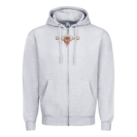 Heather Grey #diablo Zipper Hoodie - DesigneFamous