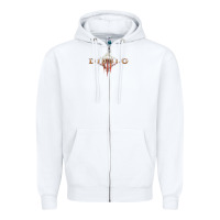 White #diablo Zipper Hoodie - DesigneFamous