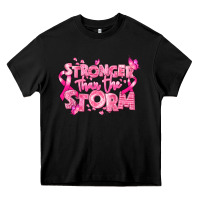 Black stronger than the storm breast cancer Heavy Core Tee - RanaPortraitStore