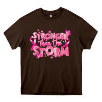 Chocolate Brown stronger than the storm breast cancer Heavy Core Tee - RanaPortraitStore