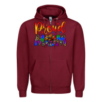 Burgundy proud mom Zipper Hoodie - JahusDesignShop