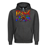 Charcoal Heather proud mom Zipper Hoodie - JahusDesignShop