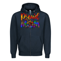Navy proud mom Zipper Hoodie - JahusDesignShop