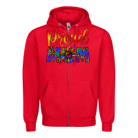 Red proud mom Zipper Hoodie - JahusDesignShop