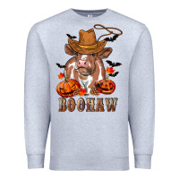 Heather Grey Boohaw Heifer Premium Sweatshirt - RanaPortraitStore