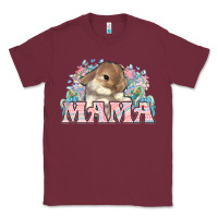 Burgundy Easter Bunny Mama  mother's day Classic Tee - HowdyJamesFarm