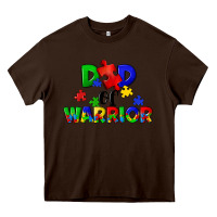 Chocolate Brown Dad of warrior Heavy Core Tee - CowGirlArtShop