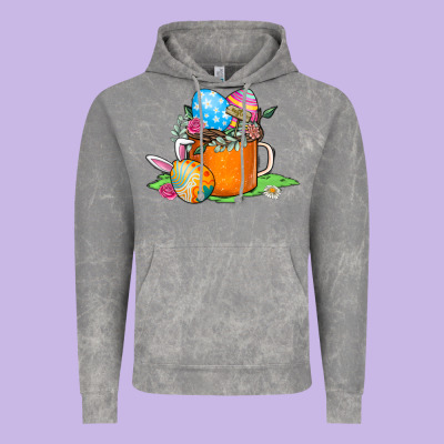Easter Coffee Vintage Hoodie Designed By Cowhidedigitalart