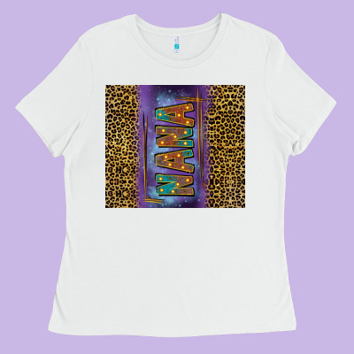 Leopard Nana Ladies Tee Designed By Fadigitalartstudio