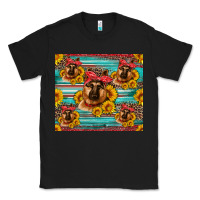 Black german shepherd with sunflowers Classic Tee - Artiststas