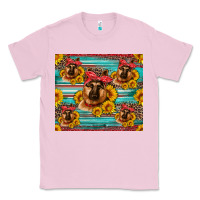 Bubblegum Pink german shepherd with sunflowers Classic Tee - Artiststas