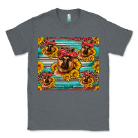 Charcoal Heather german shepherd with sunflowers Classic Tee - Artiststas