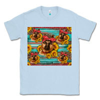 Dusty Blue german shepherd with sunflowers Classic Tee - Artiststas
