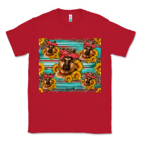 Red german shepherd with sunflowers Classic Tee - Artiststas