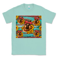Seafoam german shepherd with sunflowers Classic Tee - Artiststas