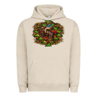 Pigment French Oak Western Christmas Rodeo Distressed Urban Hoodie - RanaPortraitStore