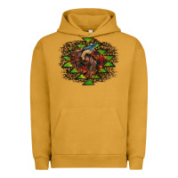 Pigment Peanut Butter Western Christmas Rodeo Distressed Urban Hoodie - RanaPortraitStore