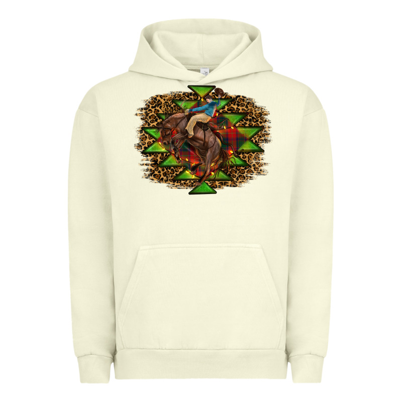 Western Christmas Rodeo Distressed Urban Hoodie by RanaPortraitStore | Teevron