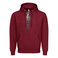 Burgundy mai sakurajima Zipper Hoodie - DesigneFamous