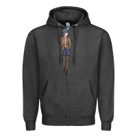 Charcoal Heather mai sakurajima Zipper Hoodie - DesigneFamous