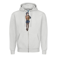 Dove Grey mai sakurajima Zipper Hoodie - DesigneFamous