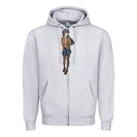 Heather Grey mai sakurajima Zipper Hoodie - DesigneFamous