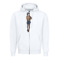 White mai sakurajima Zipper Hoodie - DesigneFamous