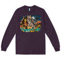 Plum Happy Fall Y'all Owl Long Sleeve Tee - LillyAllenDesigns
