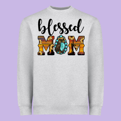 Blessed Mom Heavyweight Sweatshirt Designed By Jahusdesignshop