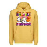 Antique Gold theres some horrors in this house Premium Hoodie - Artiststas