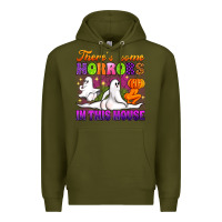 Army Green theres some horrors in this house Premium Hoodie - Artiststas