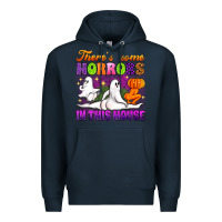 Navy theres some horrors in this house Premium Hoodie - Artiststas