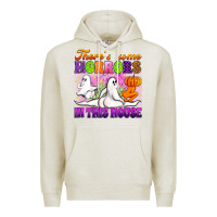 Oatmeal Heather theres some horrors in this house Premium Hoodie - Artiststas