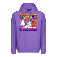 Purple theres some horrors in this house Premium Hoodie - Artiststas