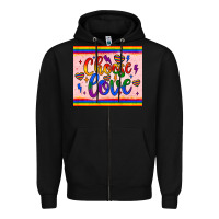 Choose Love Tumbler Zipper Hoodie | Teevron