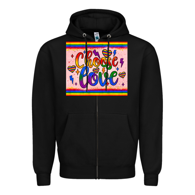 Choose Love Tumbler Zipper Hoodie by JahusDesignShop | Teevron