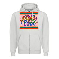 Dove Grey choose love tumbler Zipper Hoodie - JahusDesignShop