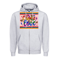 Heather Grey choose love tumbler Zipper Hoodie - JahusDesignShop