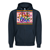 Navy choose love tumbler Zipper Hoodie - JahusDesignShop