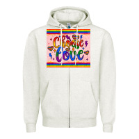 Oatmeal Heather choose love tumbler Zipper Hoodie - JahusDesignShop
