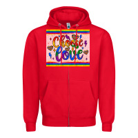 Red choose love tumbler Zipper Hoodie - JahusDesignShop