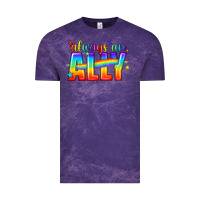 Cloud Purple Always An Ally Pride LGBTQ Vintage Tee - BundleAndBundleShop