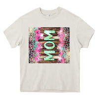 Cream Mom leopard Heavy Core Tee - CowGirlArtShop