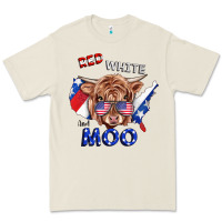 Bone Red White And Moo Cow Premium Tee - RanaPortraitStore