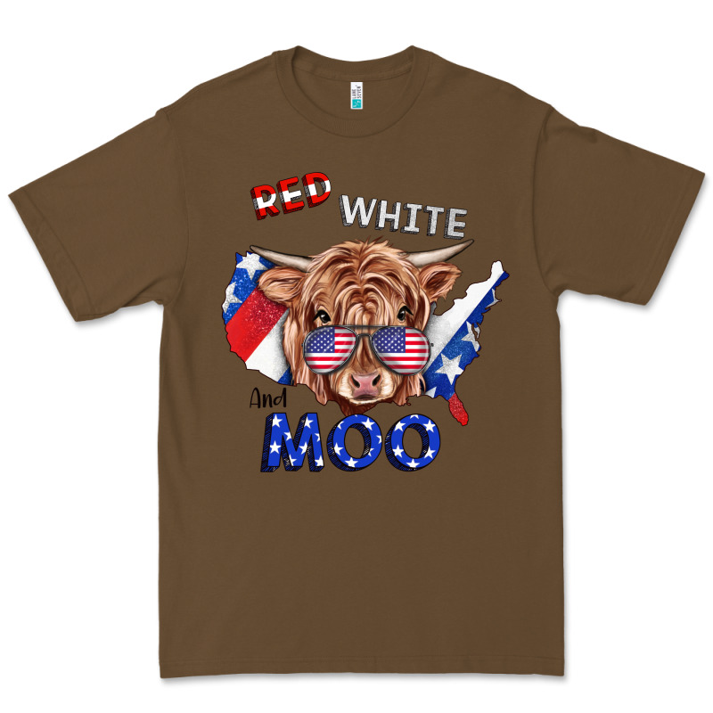 Red White And Moo Cow Premium Tee by RanaPortraitStore | Teevron